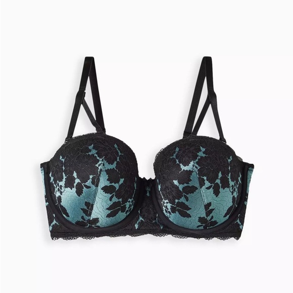 Torrid bombshell everyday Black and Teal Lace Bra - Picture 1 of 9